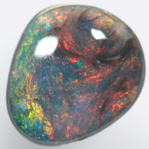 SOLID BLACK OPAL Very colourful, reds mixed with blue